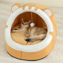 Super Cat Bed Warm Pet House Kitten Cave Cushion Cat House Warm Sleeping Dog Basket Tent Small Dog Mat Supplies Bed For Cats