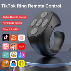 2025 TikTok Bluetooth Remote Ring – Selfie Controller with 4 Buttons, 10m Range