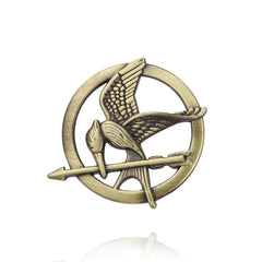 Hunger Games Mockingjay Brooch – Vintage Metal Lapel Pin for Women