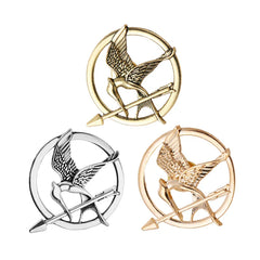 Mockingjay Brooch Vintage Punk Style – Round Alloy Pin for Men & Women