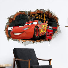 3D Cartoon Lightning McQueen Wall Stickers For Kid's Room Kindergarten Bedroom Living Room Diy Wall Decoration