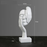 Resin Abstract Mask Statues European Miniature Figurines for Interior Home Office Study Desktop Figure Ornament Decor Gift