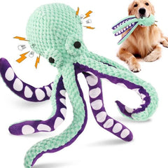 Interactive Dog Plush Octopus Toy – Squeaky, Durable & Anti-Boredom