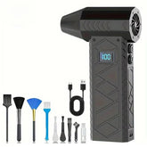 280K RPM Mini Electric Air Duster – Turbo Fan with LED Light, 4-Speed Adjustable