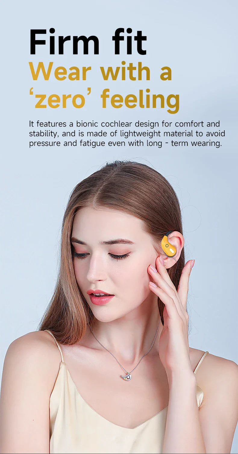 Sports Earbuds for Women – Bluetooth 5.4, Ear Hook, LED Display, Stereo Sound