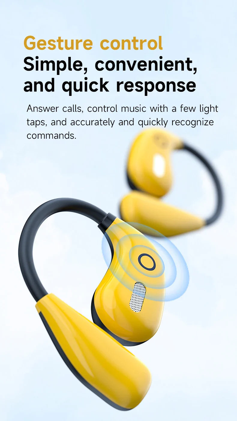 Sports Earbuds for Women – Bluetooth 5.4, Ear Hook, LED Display, Stereo Sound