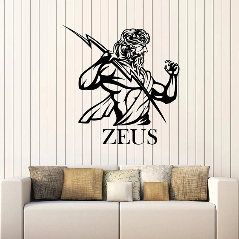 Wall Decal Lightning Bolts Zeus God Ancient Greek Myth Art Bedroom Living Room Home Decor Vinyl Window Stickers Wallpaper Q486