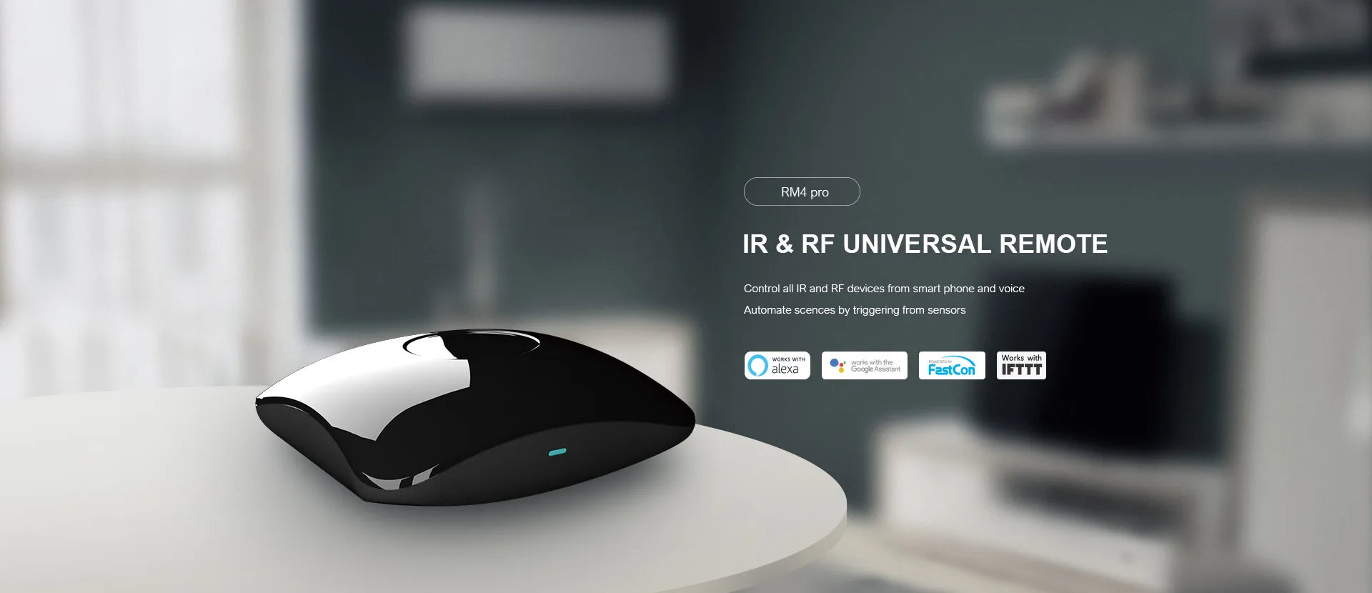 Broadlink RM4 Pro Universal Smart Remote – WiFi IR/RF + HTS2 for Smart Homes