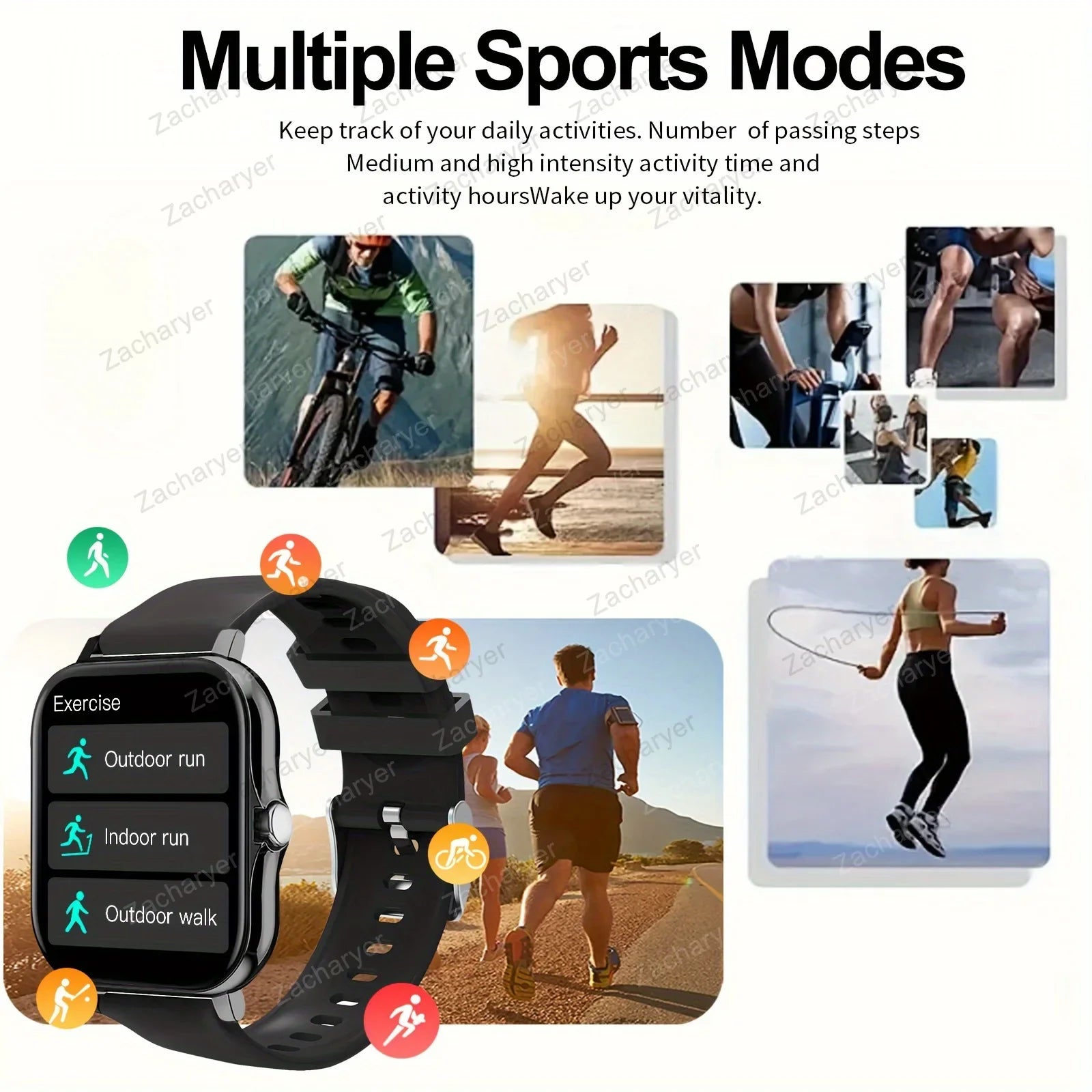 Smartwatch for Fitness & Sports – SMS Reminder, Outdoor Use, iPhone & Android Ready