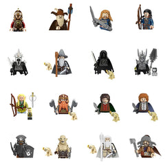 Lord of the Rings Action Figures – Elves, Orcs, Gandalf, Rohan Knights Building Blocks