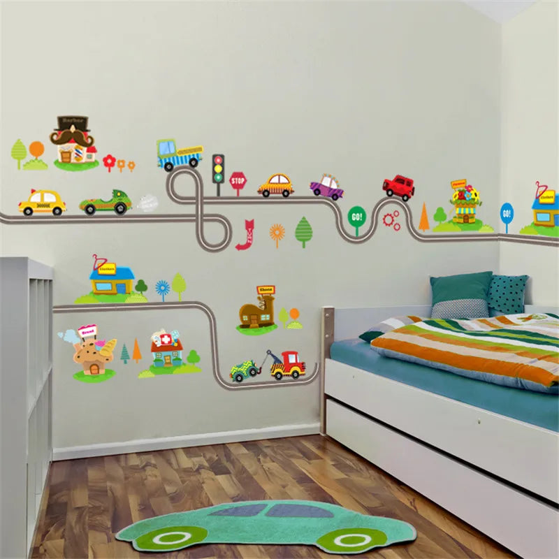 3D Cartoon Lightning McQueen  Wall Stickers For Kid's Room Kindergarten Bedroom Living Room Diy Wall Decoration