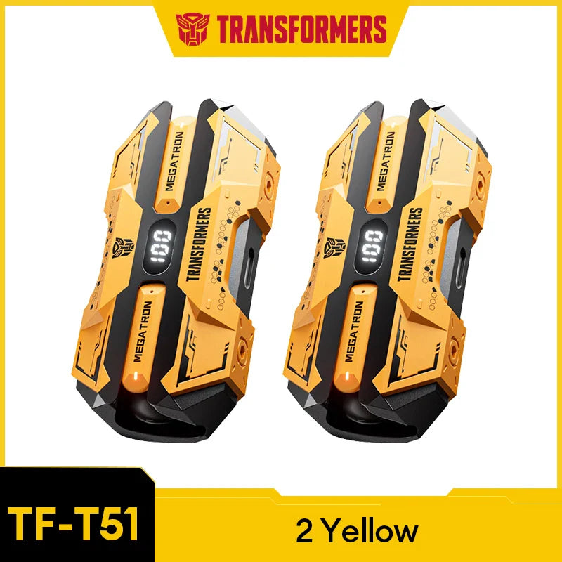 TRANSFORMERS Bluetooth Gaming Headset – TF-T51, LED, Wireless with AI Features