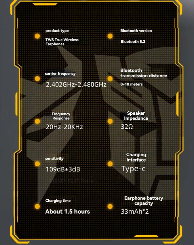 TF-T06 Wireless Earbuds – TRANSFORMERS Bluetooth Headphones for Gaming & Music