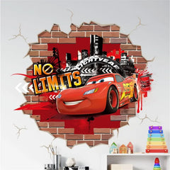 3D Cartoon Lightning McQueen  Wall Stickers For Kid's Room Kindergarten Bedroom Living Room Diy Wall Decoration