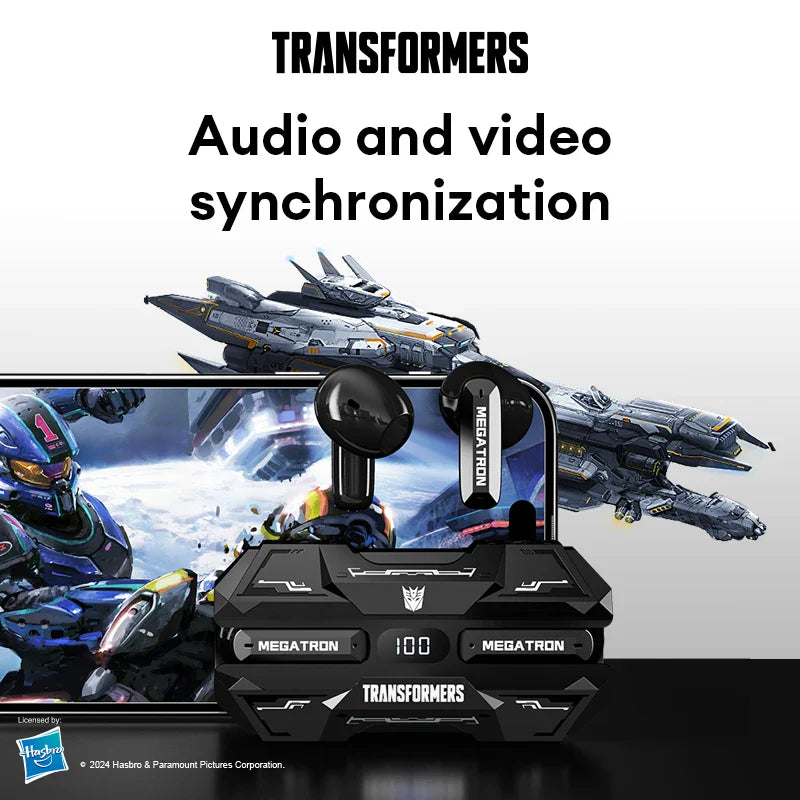 TRANSFORMERS Bluetooth Gaming Headset – TF-T51, LED, Wireless with AI Features