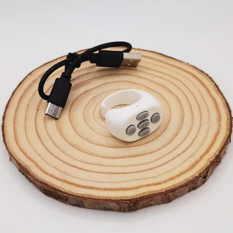 2025 TikTok Bluetooth Remote Ring – Selfie Controller with 4 Buttons, 10m Range