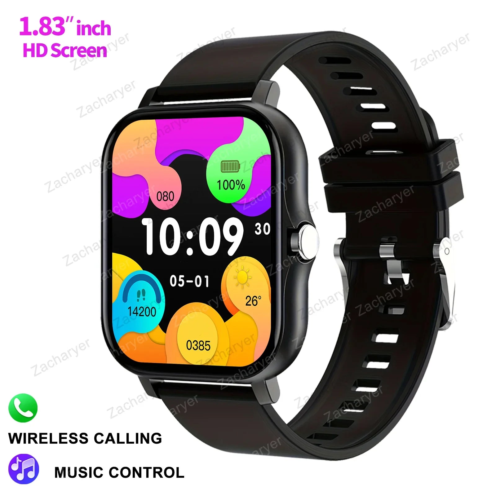 Smartwatch for Fitness & Sports – SMS Reminder, Outdoor Use, iPhone & Android Ready