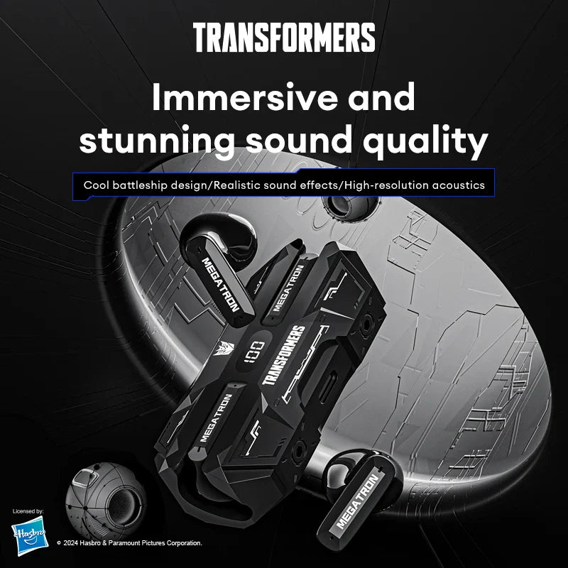 TRANSFORMERS Bluetooth Gaming Headset – TF-T51, LED, Wireless with AI Features