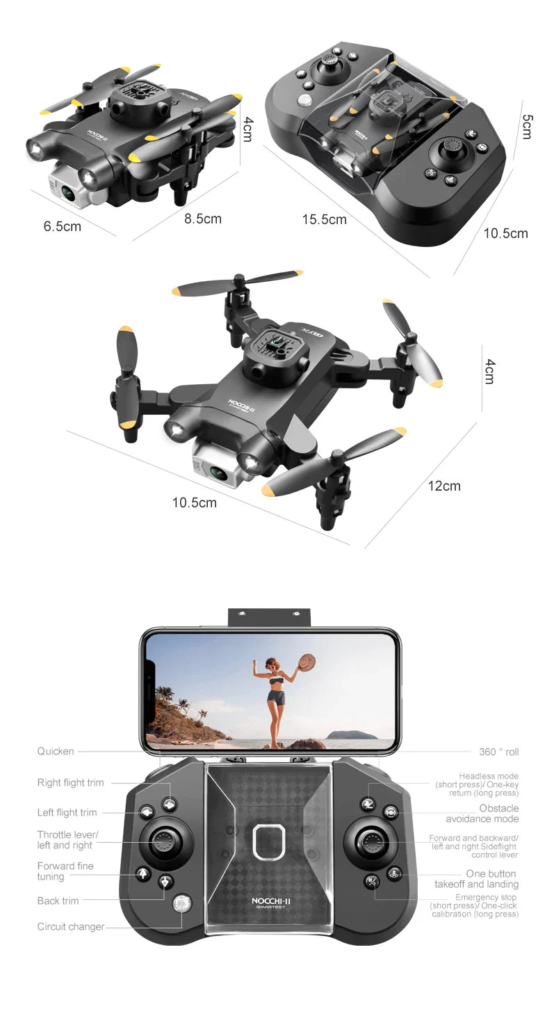 Mini Drone 4DRC V30 – 4K Dual Camera, WIFI FPV, Professional Obstacle Avoidance