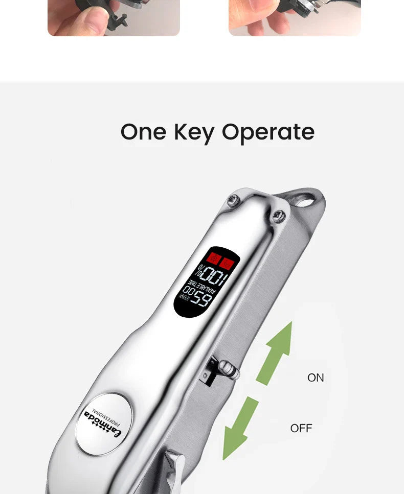 Professional Rechargeable Dog Hair Clipper – All-Metal, Low-Noise Pet Trimmer