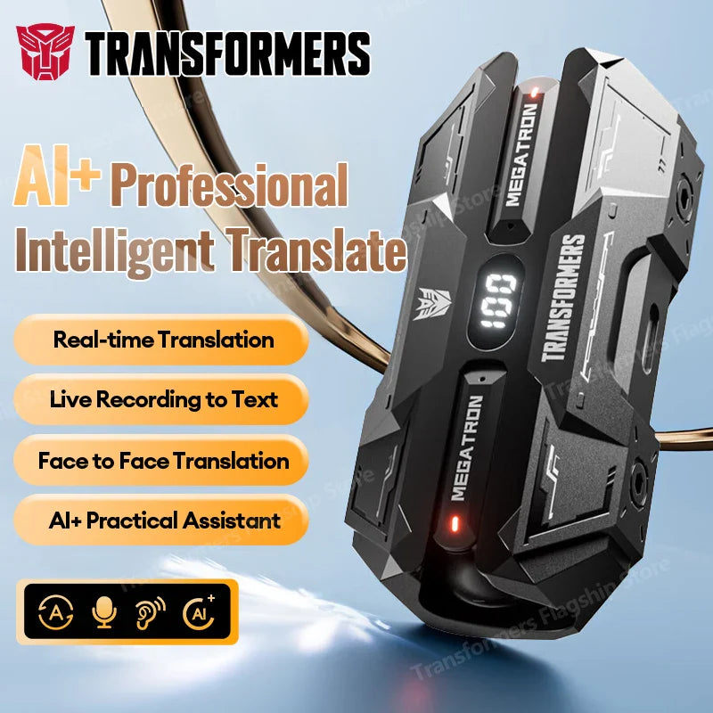 TRANSFORMERS Bluetooth Gaming Headset – TF-T51, LED, Wireless with AI Features