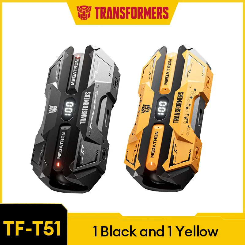 TRANSFORMERS Bluetooth Gaming Headset – TF-T51, LED, Wireless with AI Features