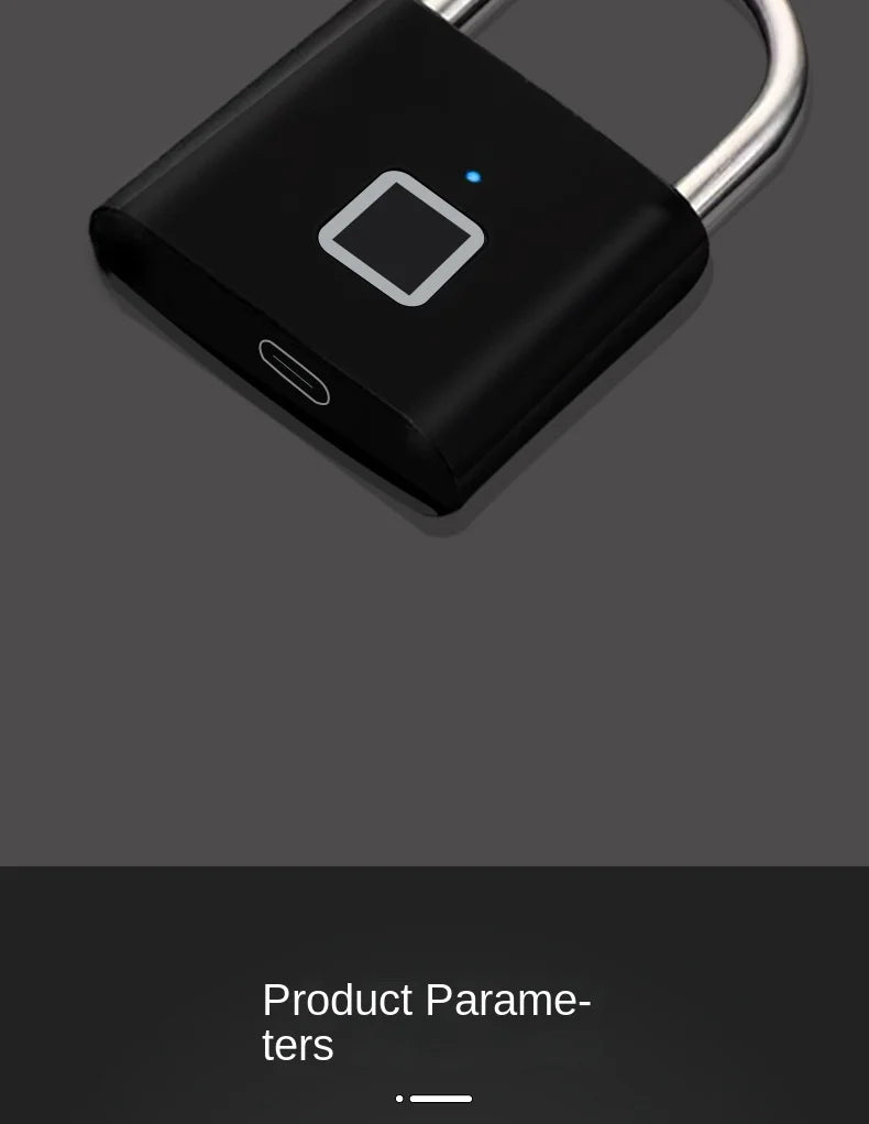 Outdoor Smart Fingerprint Padlock – Rust-Proof, Waterproof Electronic Padlock