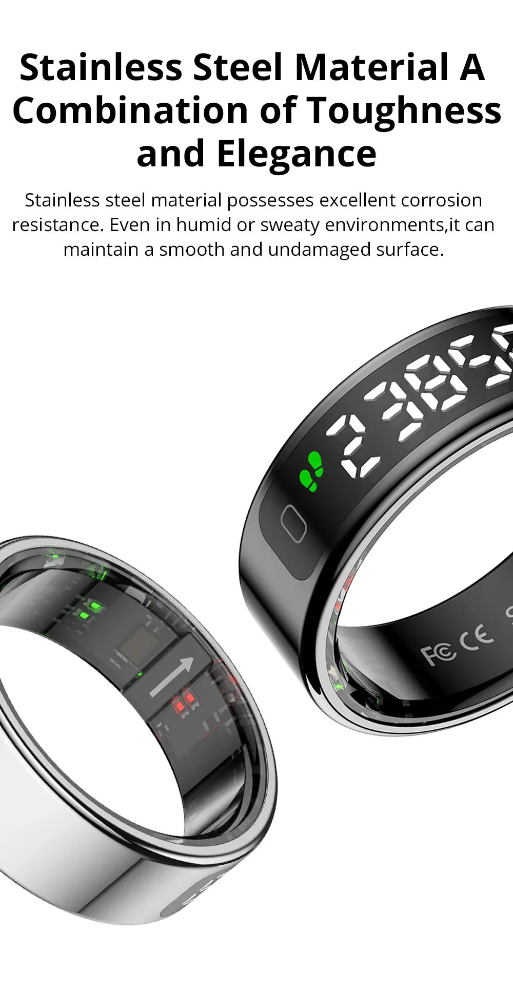 COLMI R12 Smart Ring – Health Tracker, Display, Touch Control, Waterproof (5ATM)