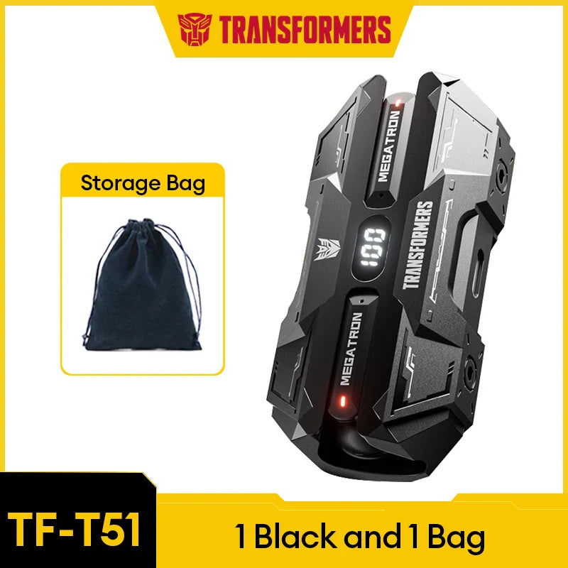 TRANSFORMERS Bluetooth Gaming Headset – TF-T51, LED, Wireless with AI Features