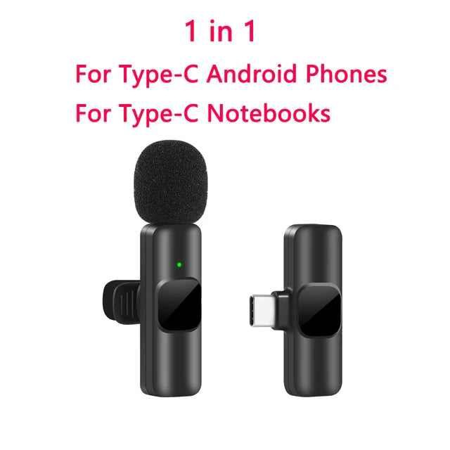 Wireless Lavalier Microphone – Portable Mini Mic for iPhone & Android