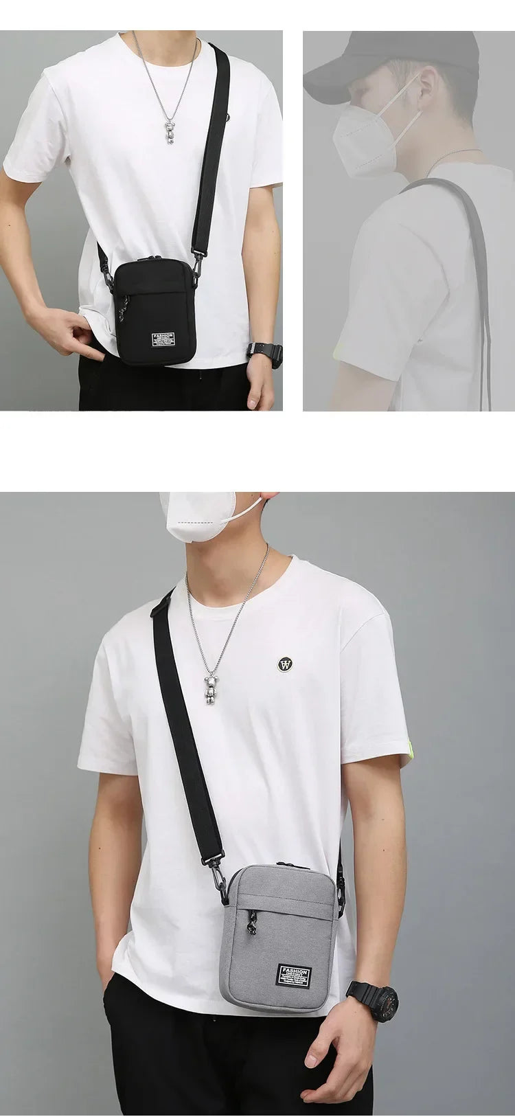 Fashion Small Square Diagonal Bag – Oxford Cloth Handbag for Casual Use