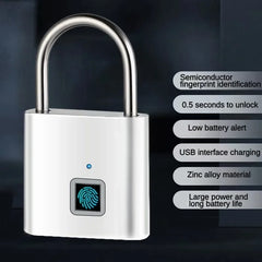 Outdoor Smart Fingerprint Padlock – Rust-Proof, Waterproof Electronic Padlock