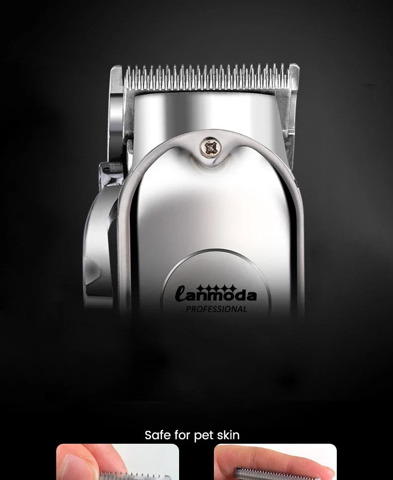 Professional Rechargeable Dog Hair Clipper – All-Metal, Low-Noise Pet Trimmer