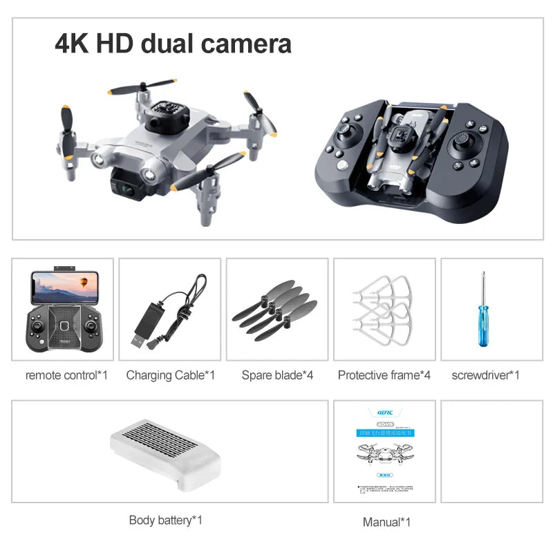 Mini Drone 4DRC V30 – 4K Dual Camera, WIFI FPV, Professional Obstacle Avoidance