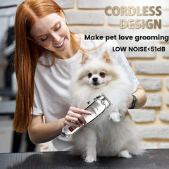 Professional Rechargeable Dog Hair Clipper – All-Metal, Low-Noise Pet Trimmer
