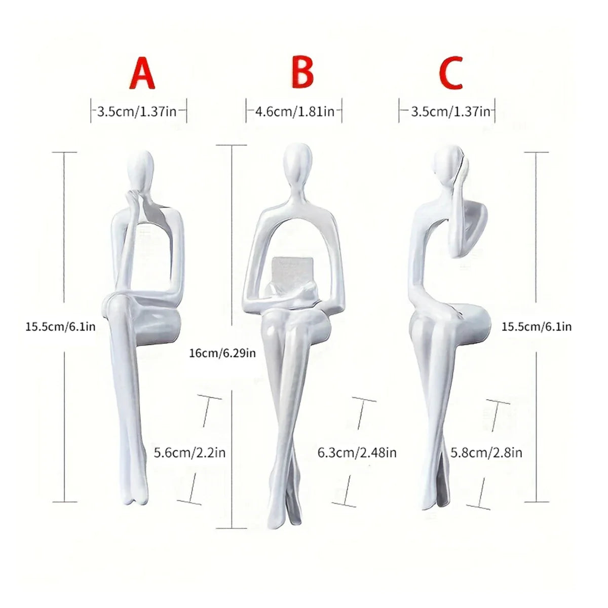 1pc,White decorative sculpture, abstract resin sculpture decoration, modern home decoration, office decoration