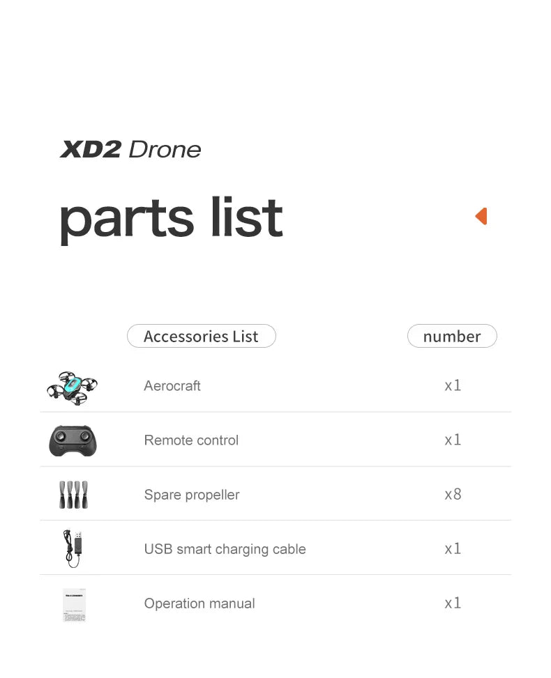 360° Stunt Mini RC Drone XD2 – One-Click Takeoff, Landing & Stable Hovering