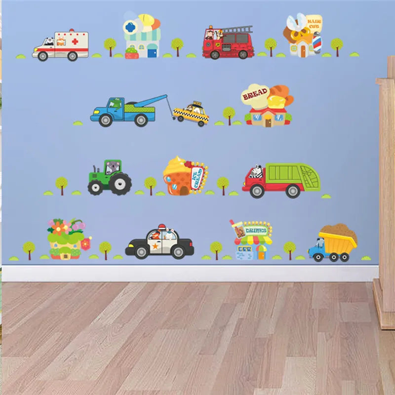 3D Cartoon Lightning McQueen  Wall Stickers For Kid's Room Kindergarten Bedroom Living Room Diy Wall Decoration