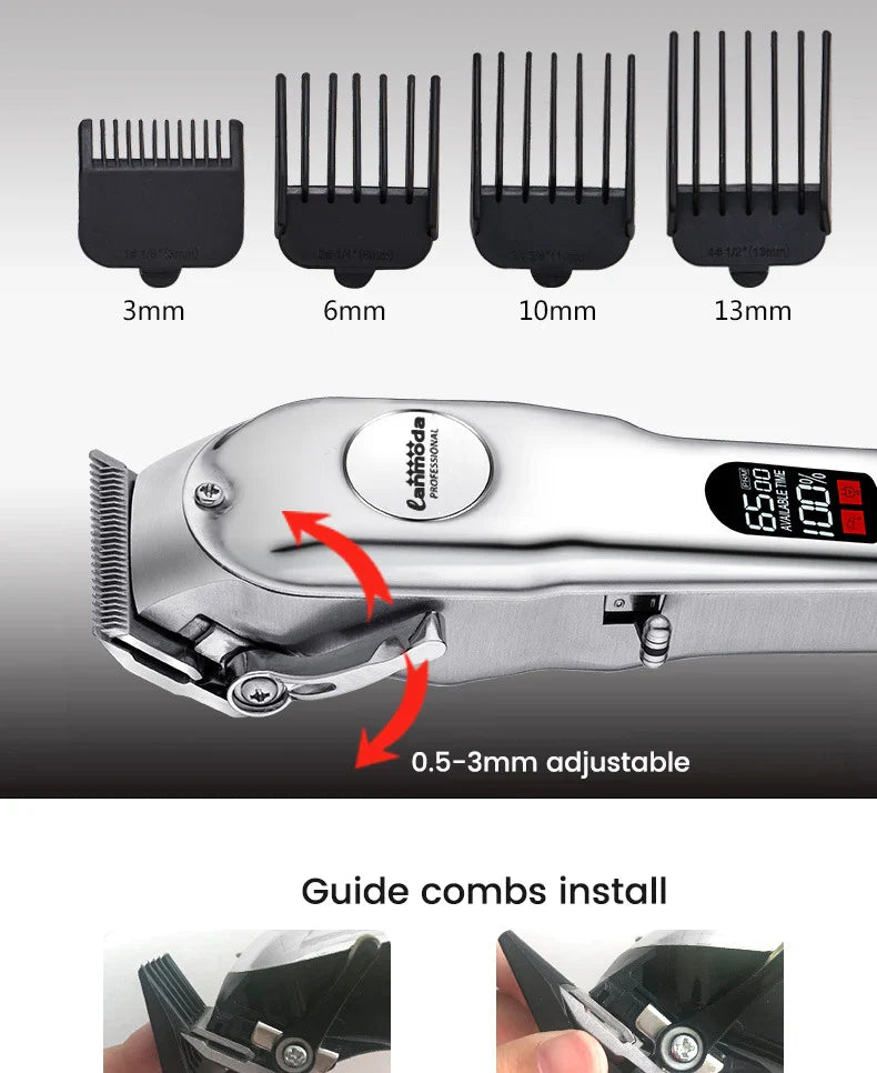 Professional Rechargeable Dog Hair Clipper – All-Metal, Low-Noise Pet Trimmer