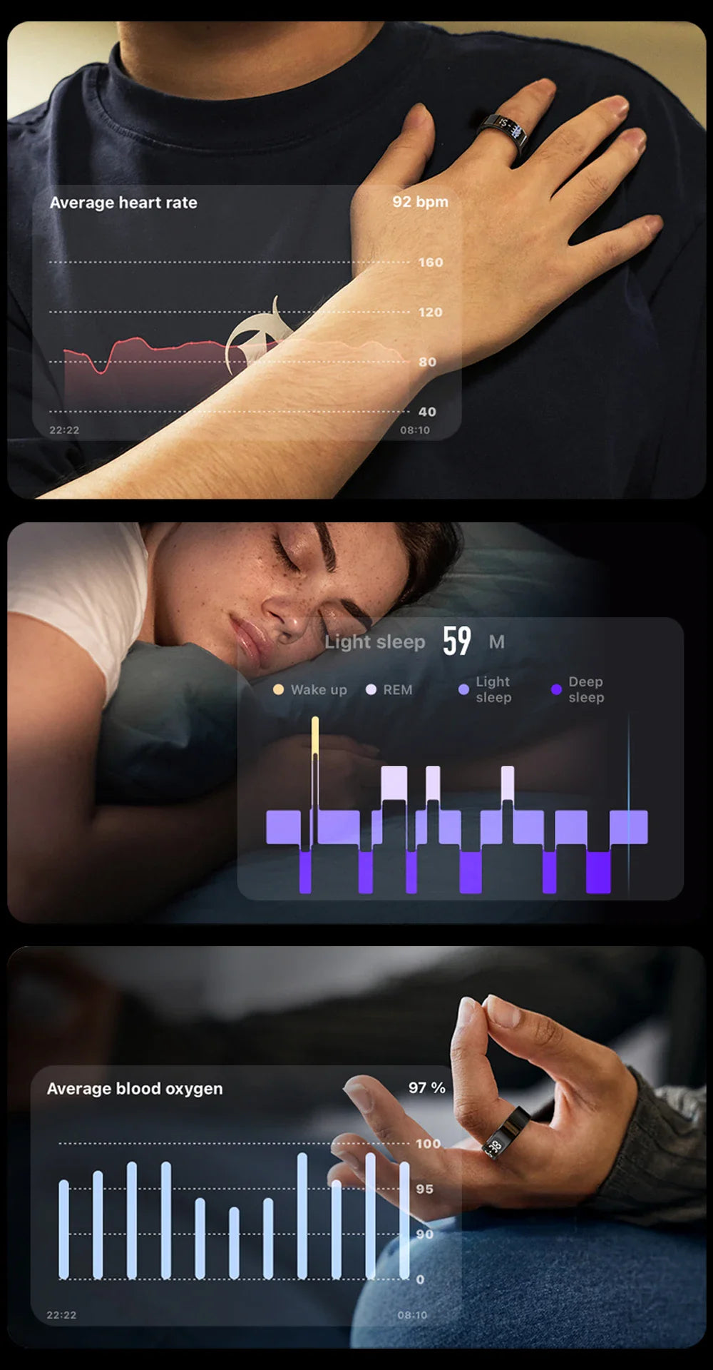 COLMI R12 Smart Ring – Health Tracker, Display, Touch Control, Waterproof (5ATM)