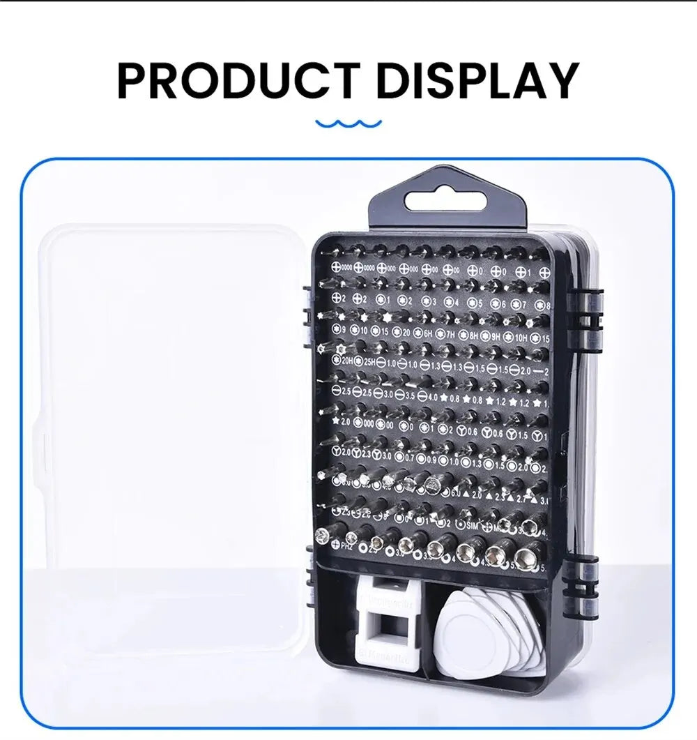 115-in-1 Precision Screwdriver Set – PC, Phone, Electronics Repair Tool Kit