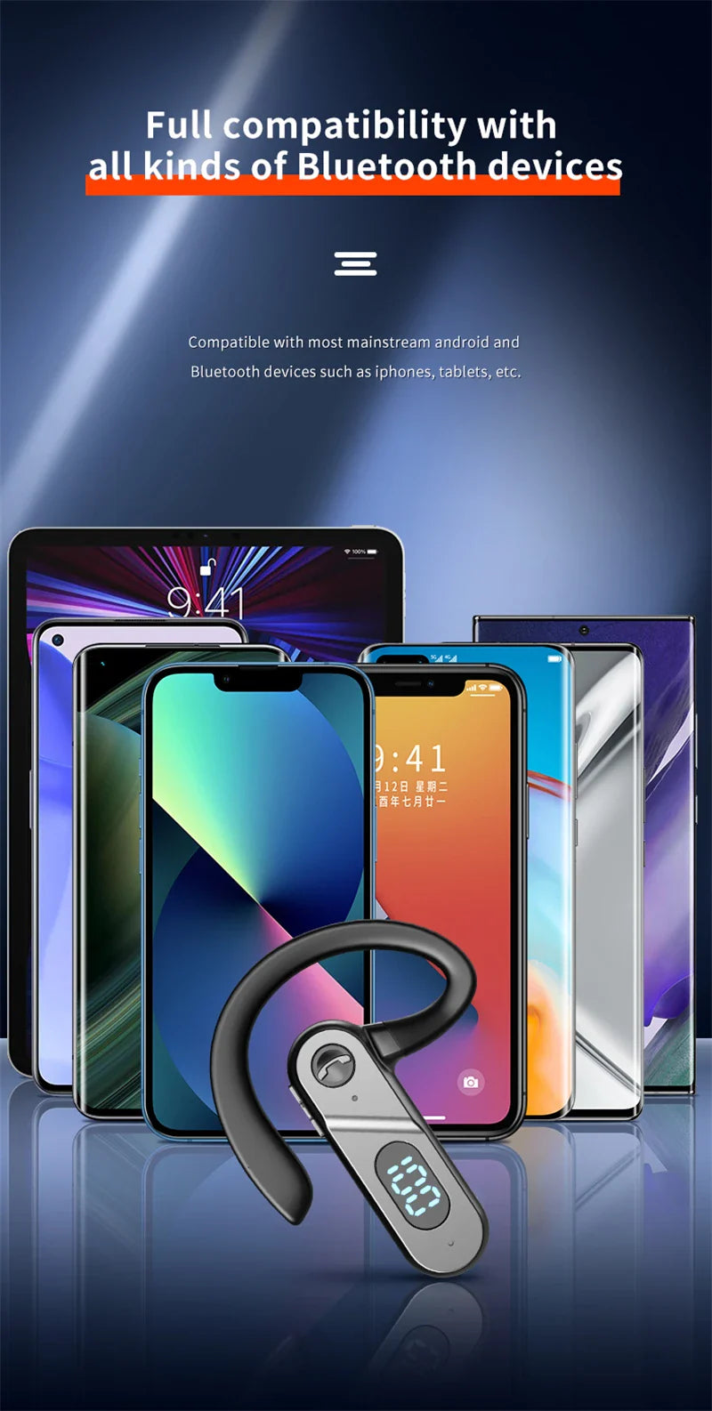 V28 TWS Bluetooth Headset – Wireless Smart Earbuds for Mobile Phones