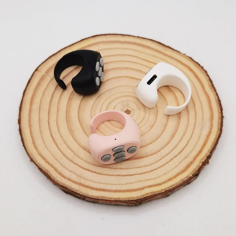 2025 TikTok Bluetooth Remote Ring – Selfie Controller with 4 Buttons, 10m Range