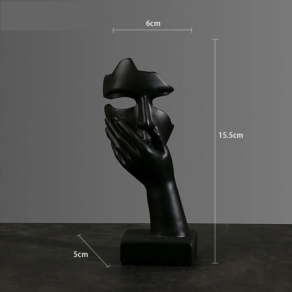 Resin Abstract Mask Statues European Miniature Figurines for Interior Home Office Study Desktop Figure Ornament Decor Gift