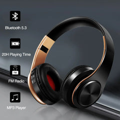 HIFI Stereo Bluetooth Earphones – FM Radio & SD Card Support with Mic