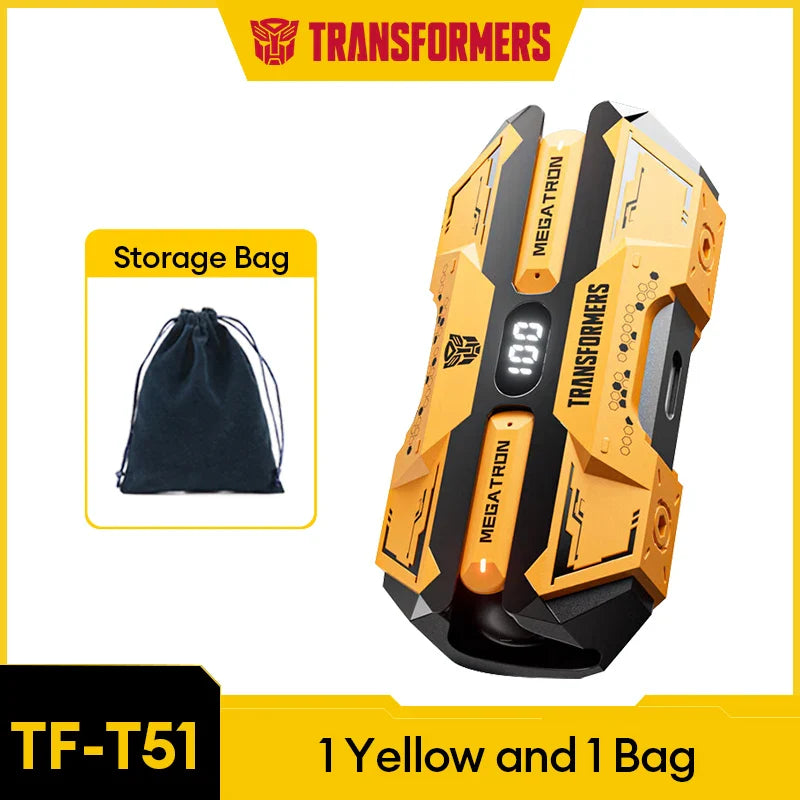 TRANSFORMERS Bluetooth Gaming Headset – TF-T51, LED, Wireless with AI Features