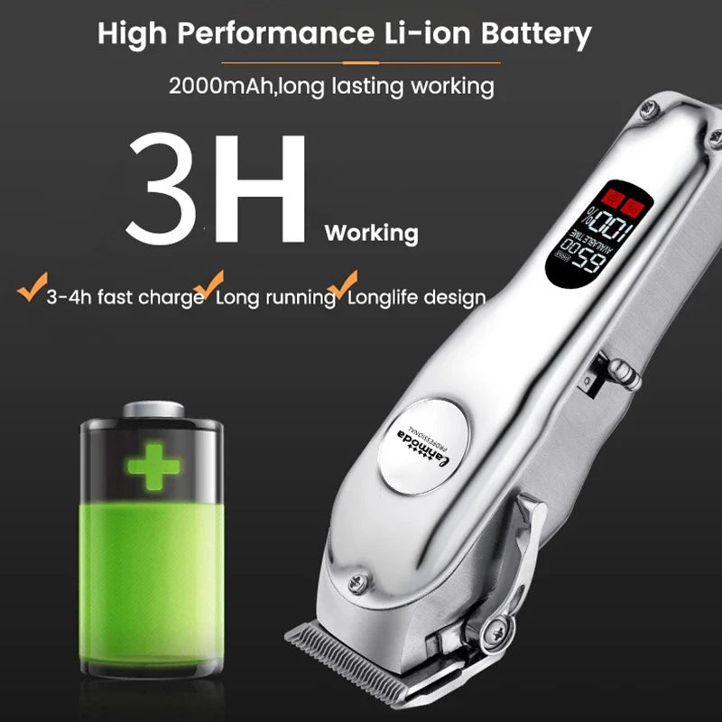 Professional Rechargeable Dog Hair Clipper – All-Metal, Low-Noise Pet Trimmer
