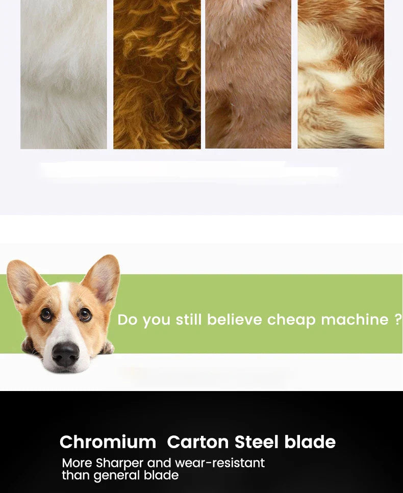 Professional Rechargeable Dog Hair Clipper – All-Metal, Low-Noise Pet Trimmer