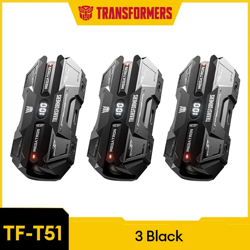 TRANSFORMERS Bluetooth Gaming Headset – TF-T51, LED, Wireless with AI Features