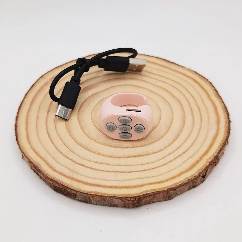 2025 TikTok Bluetooth Remote Ring – Selfie Controller with 4 Buttons, 10m Range